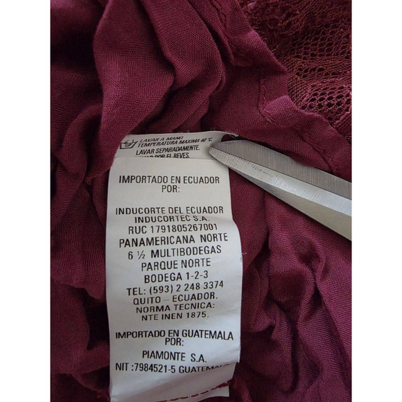 Naf Naf Off-Shoulder Blouse with Straps Purple Small A001340 - Picture 7 of 9